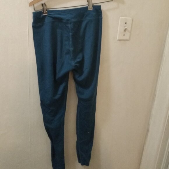 Woolies Tech Sz S teal Merinowool baselayer leggings - Picture 3 of 5